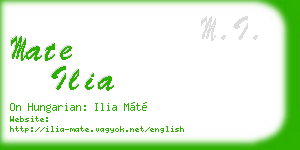 mate ilia business card