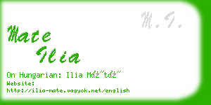 mate ilia business card